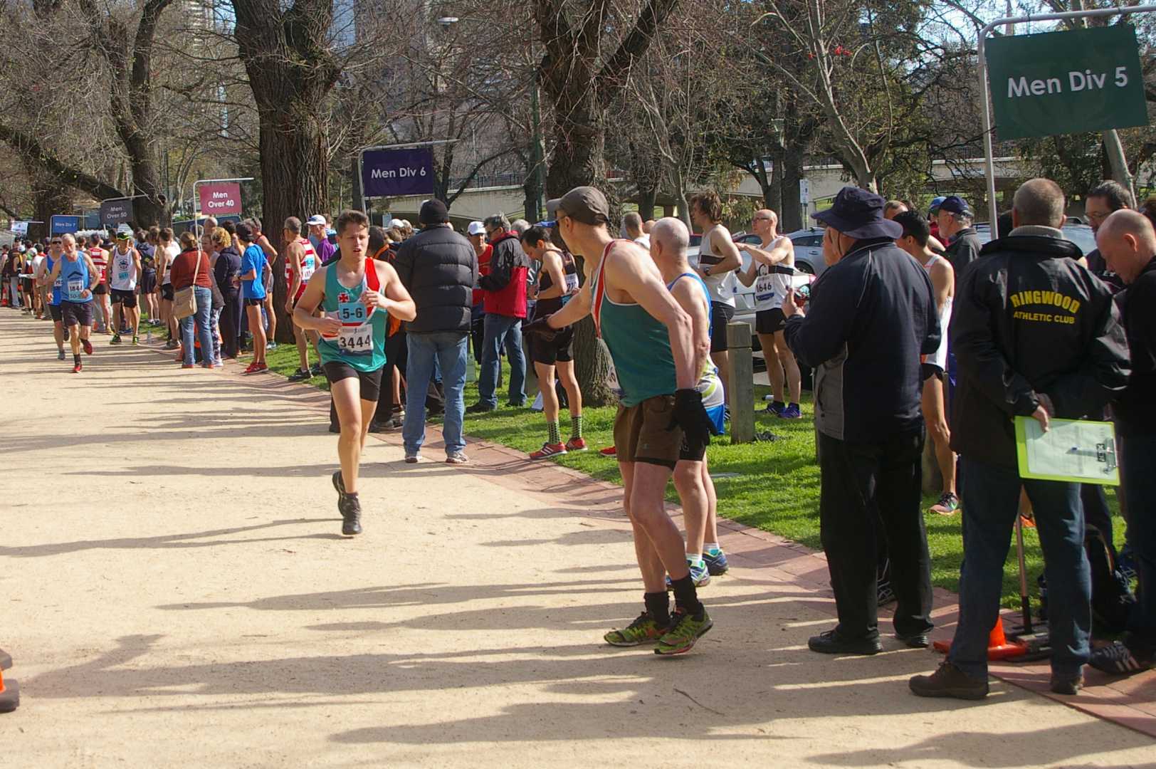 Tan Relay; first change-over Tan Relay; first change-over